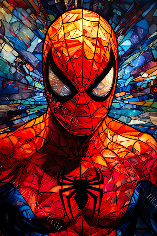 Mosaic Spidey Glossy Art Print