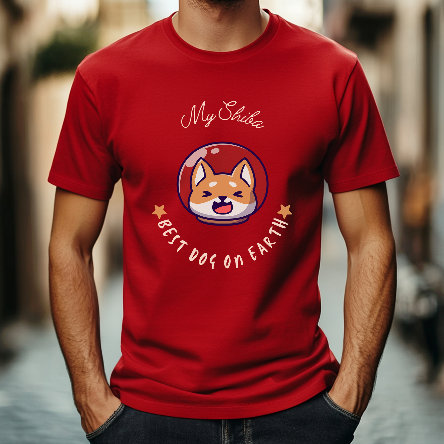 My Shiba, Best Dog On Earth, Unisex Softstyle T-Shirt